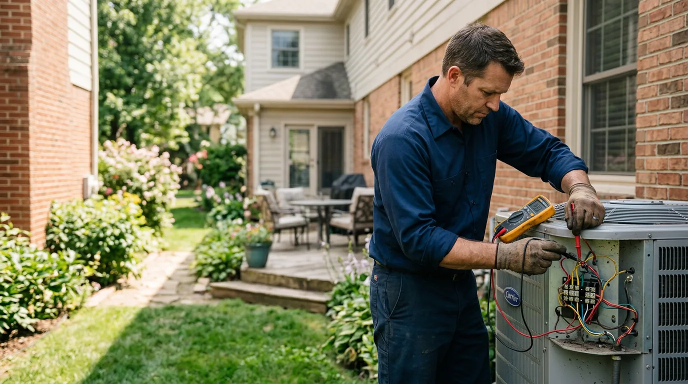 HVAC technician working near Hilliard, OH